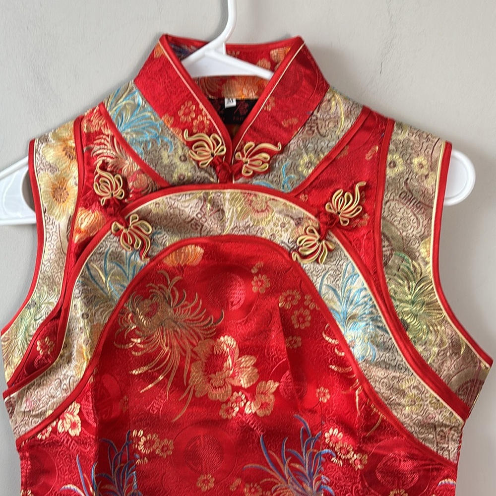 Asian Shanghai Story Chinese oriental traditional long dress women size medium - Picture 2 of 8